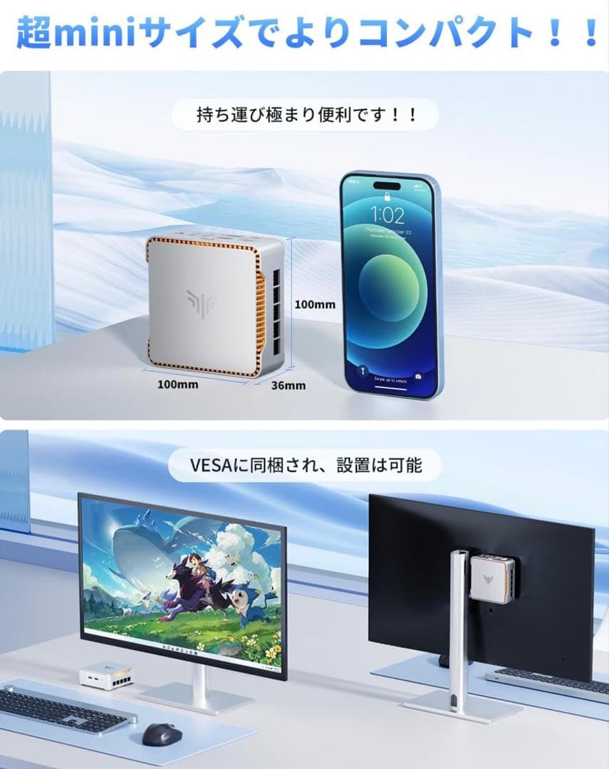 ミニpc N150 16GB+512GB SSD Windows11