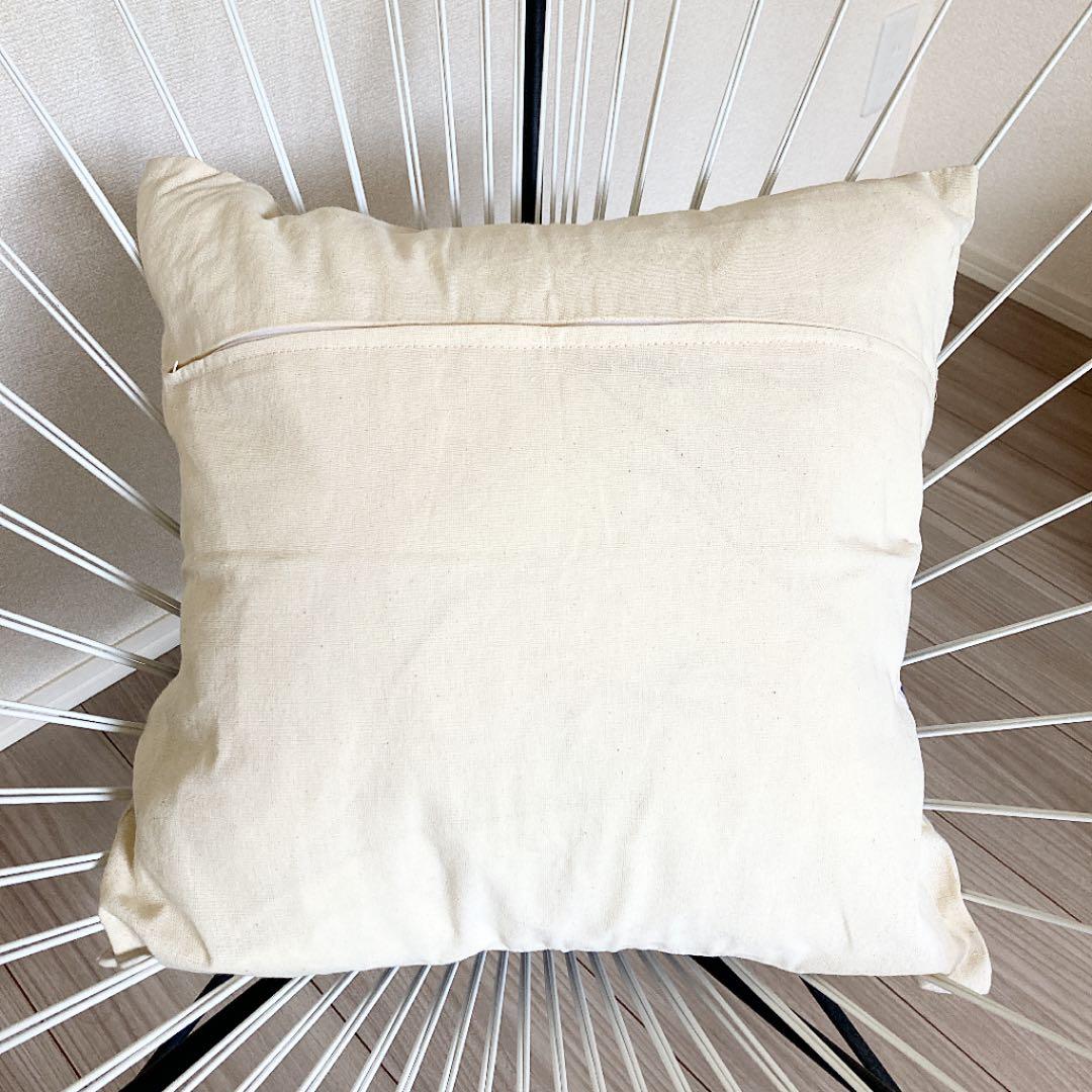 新品＊クッションカバー＊オトミ刺繍＊ブルー系＊メキシコ雑貨