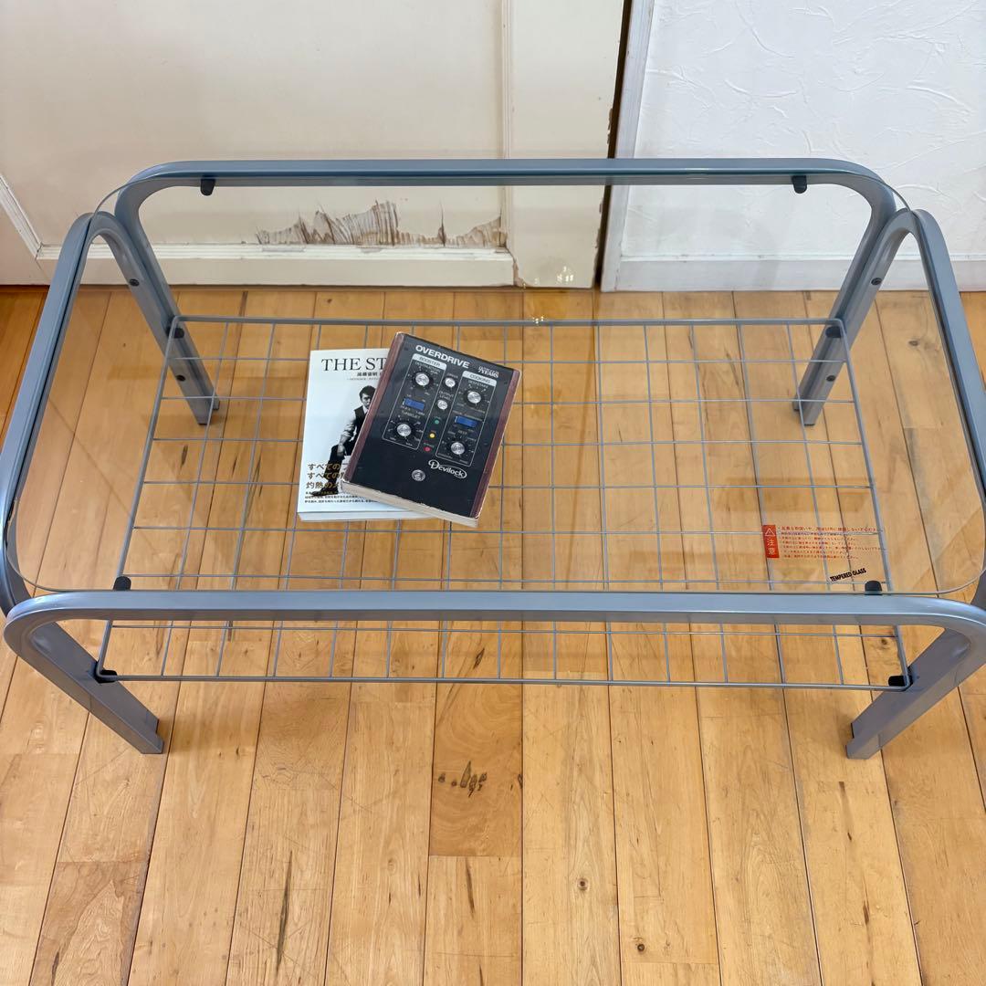 ☆新品☆レトロポップ　80‘s ガラス　センターテーブル　コーヒーテーブル