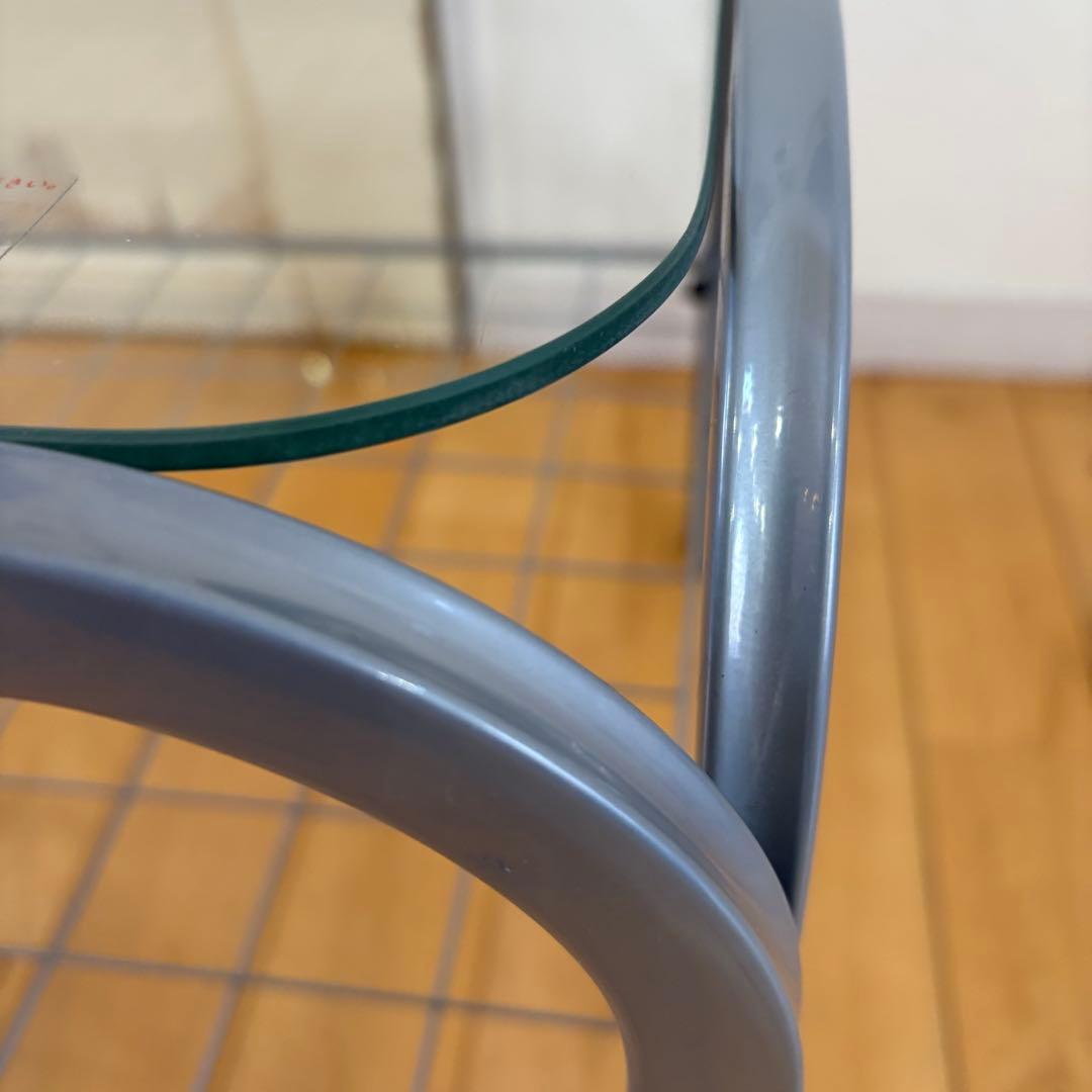 ☆新品☆レトロポップ　80‘s ガラス　センターテーブル　コーヒーテーブル