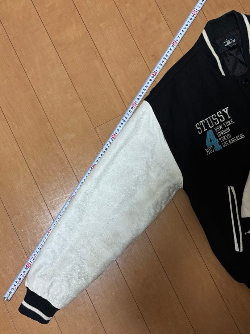 OLD STUSSY Big4 スタジャン M ホワイト