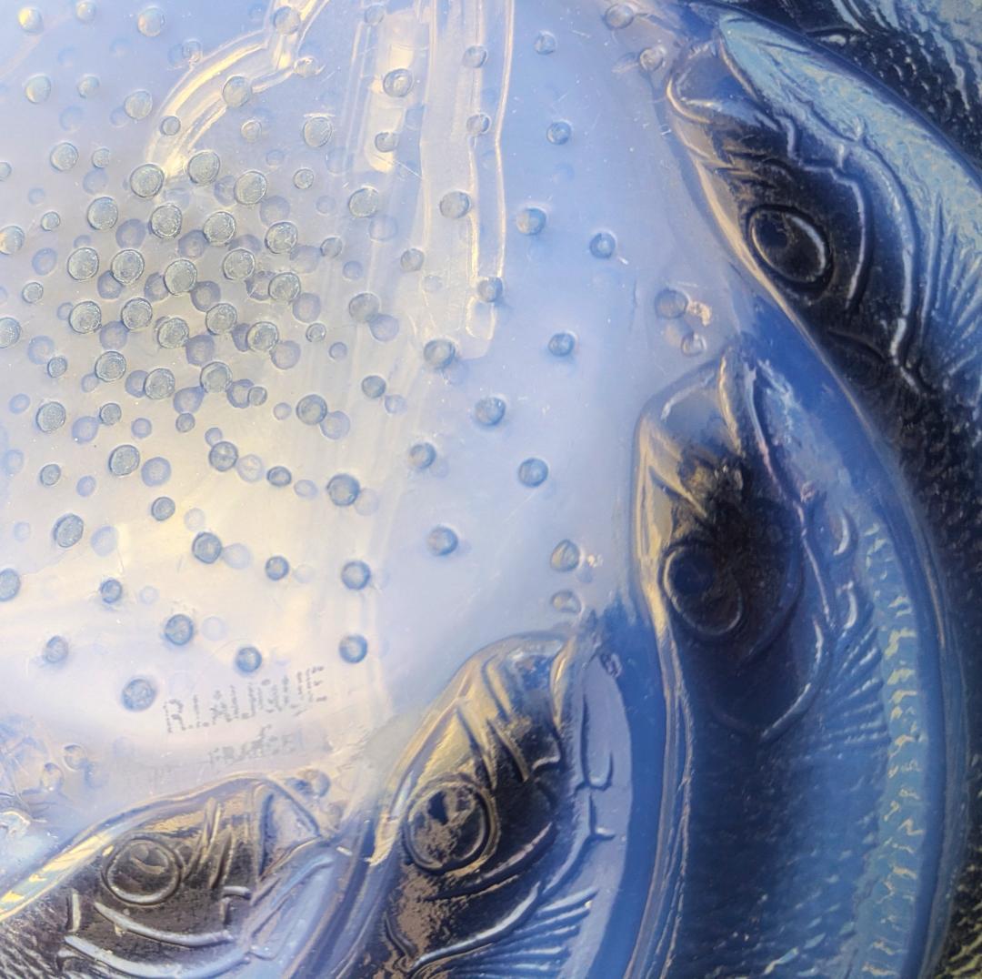 マッチーさま　深淵なるオパルセント ラリック本人作品 ポワソン 大鉢24cm 魚