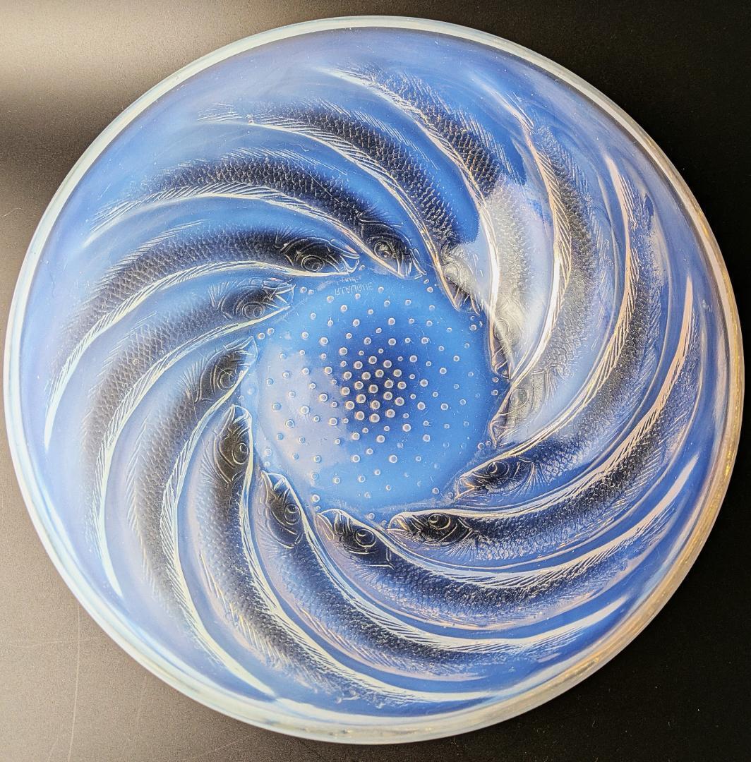 マッチーさま　深淵なるオパルセント ラリック本人作品 ポワソン 大鉢24cm 魚