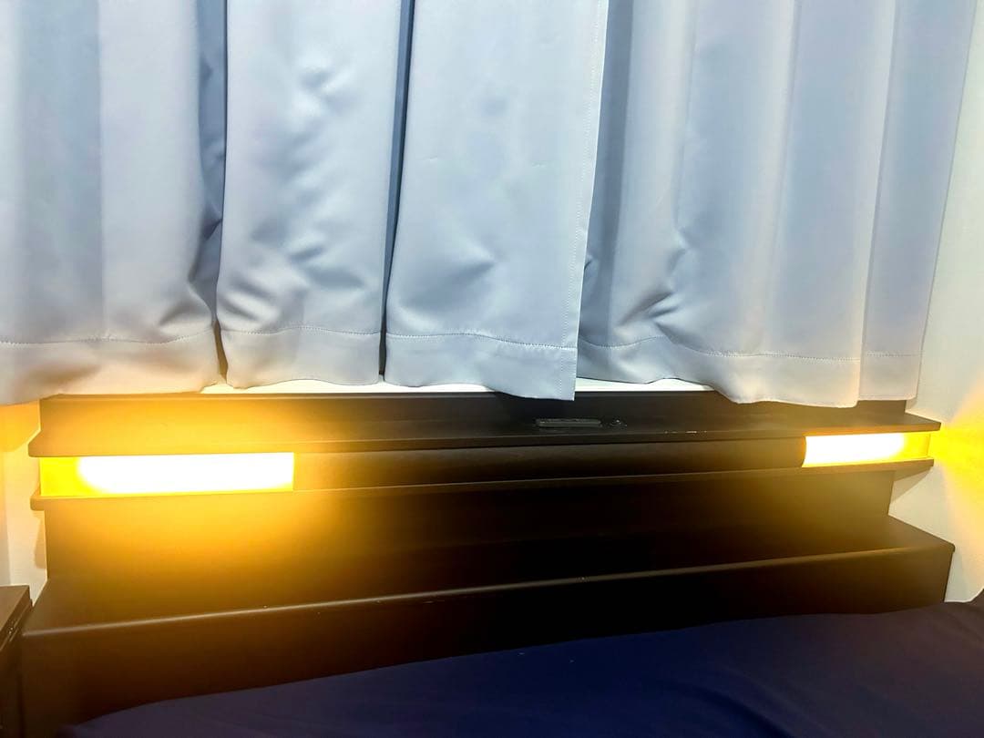 ダークブラウン 収納ベッド ダブル