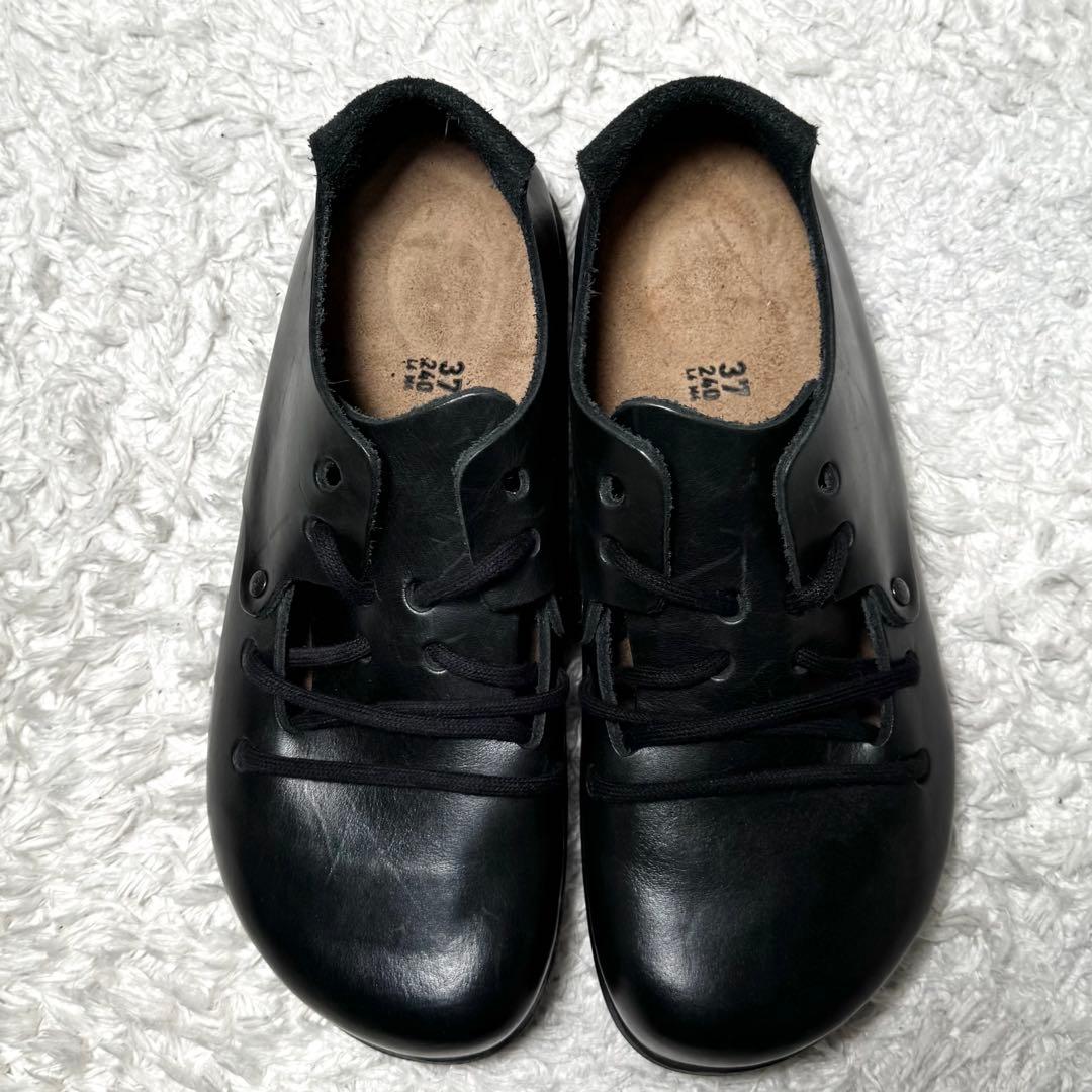 美品 ビルケンシュトック 24.0 モンタナ オイルドレザー ナロー ブラック