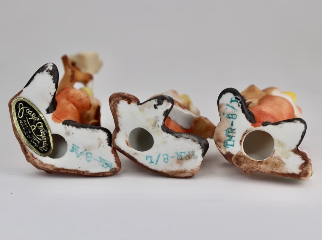 陶器製ジョセフ（ヨセフ・オリジナル）小さな可愛い小鳥の置物 6体セット