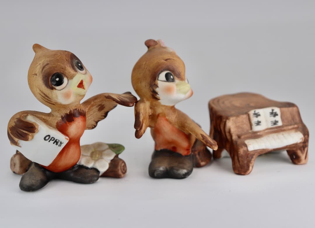 陶器製ジョセフ（ヨセフ・オリジナル）小さな可愛い小鳥の置物 6体セット