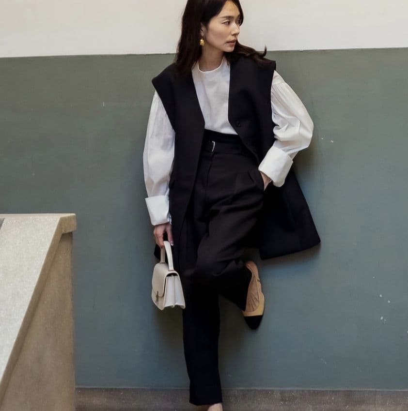 deres 4th シアーデュアルブラウス　ホワイト