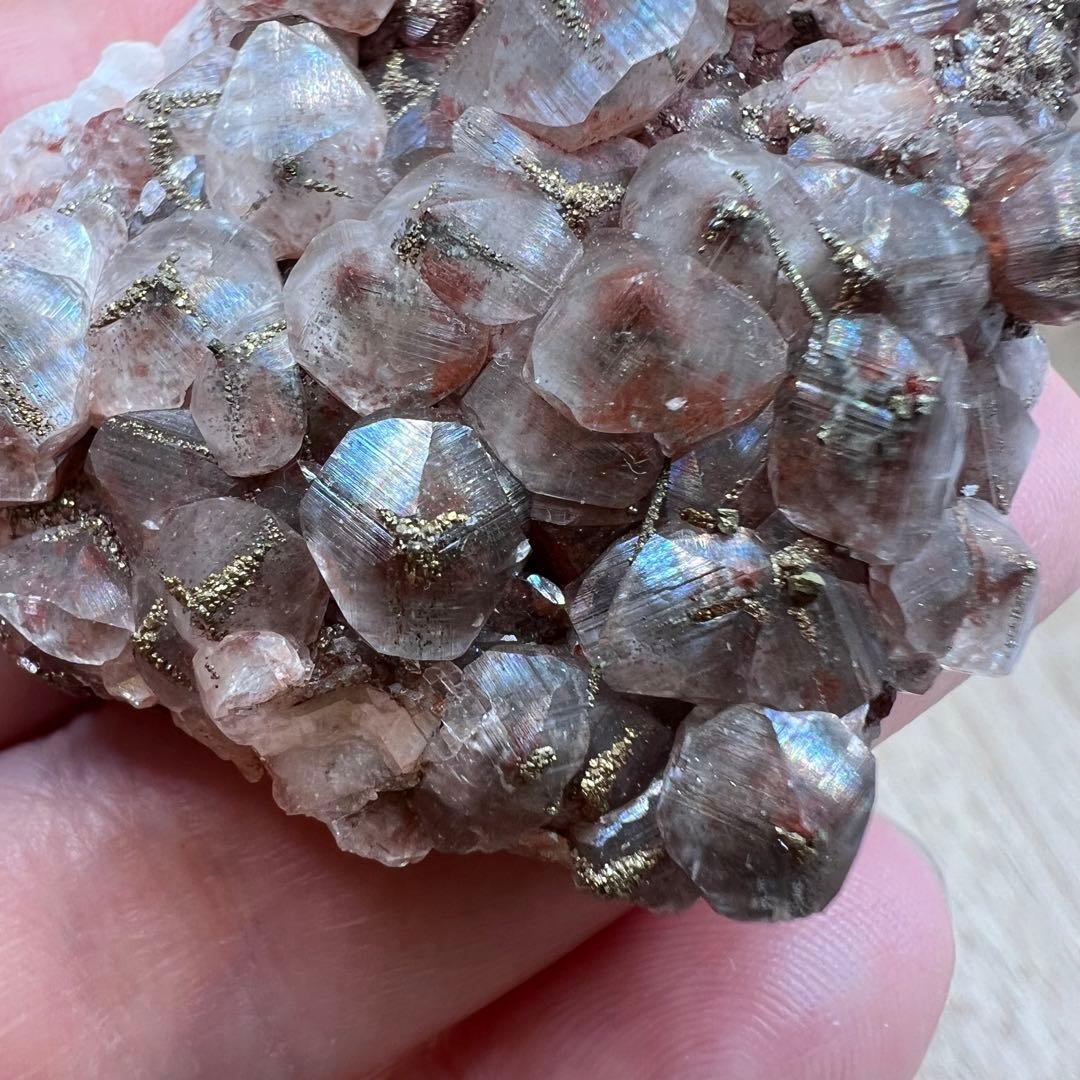 カルサイト パイライト ヘマタイト 共生 鉱物 標本 原石