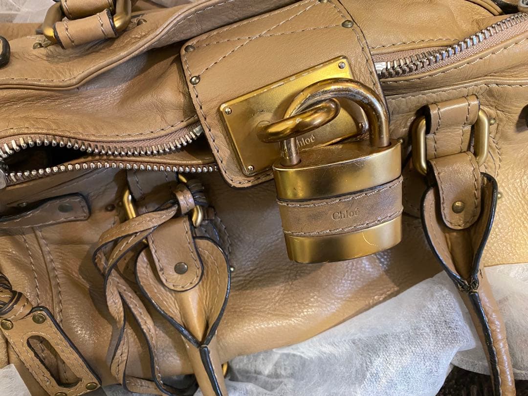 Chloe パディントン　ベージュ レザー