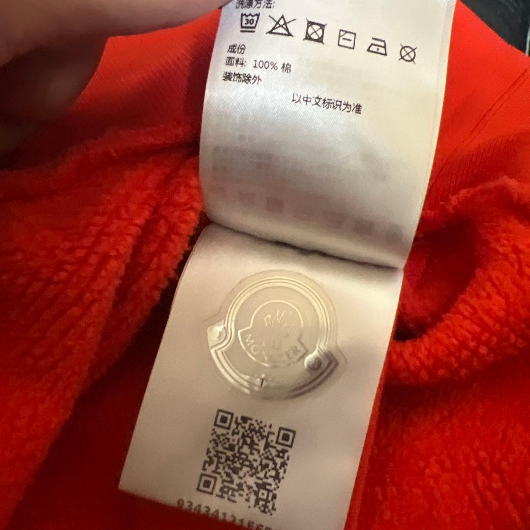 モンクレール SWEATSHIRT スウェット 裏起毛 ロゴ オレンジ
