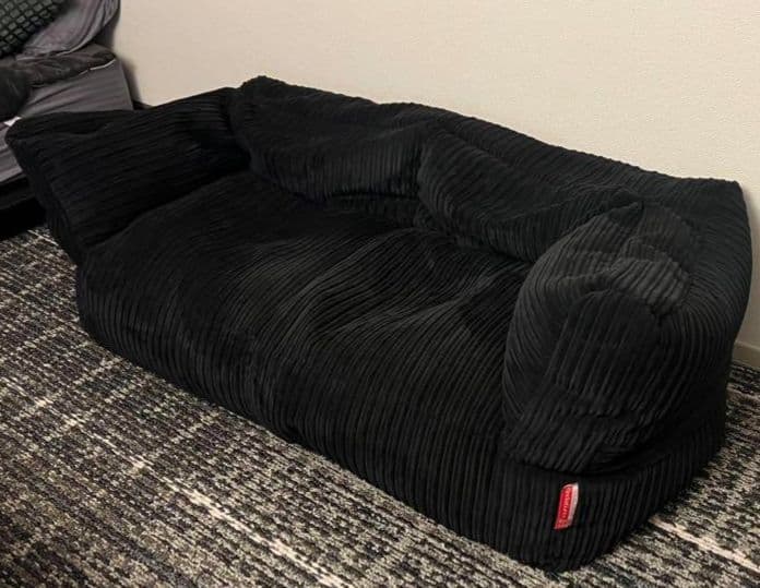 K*e様 loungepug ソファ ブラック ビーズクッションソファ 2人掛け