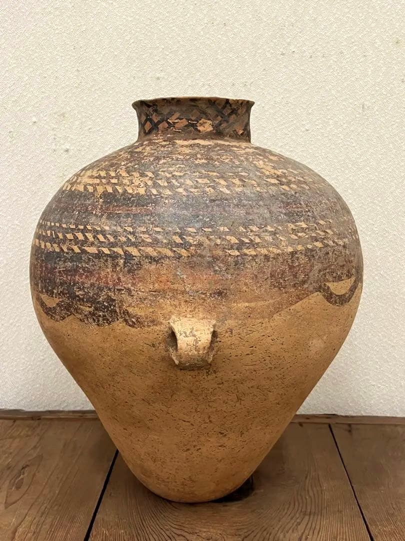 彩陶 【中国彩陶双耳大壷 アンダーソン土器/出土品】紀元前五千年