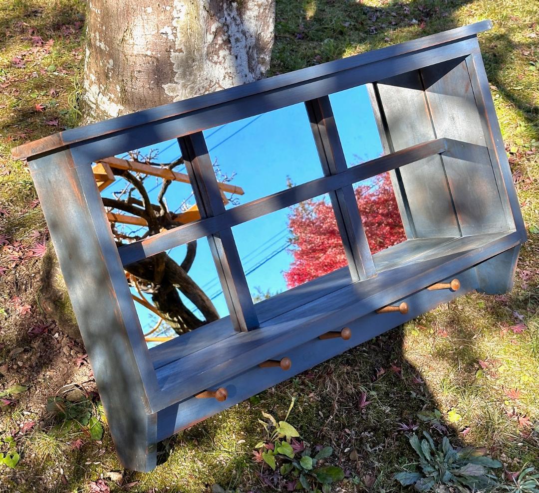 ビンテージ　シャドーボックス　ウォールシェルフ　W91cm　シャビーな佇まい！