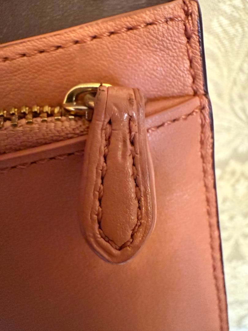 コーチ　COACH お財布ケータイ　斜め掛け　ピンクベージュ