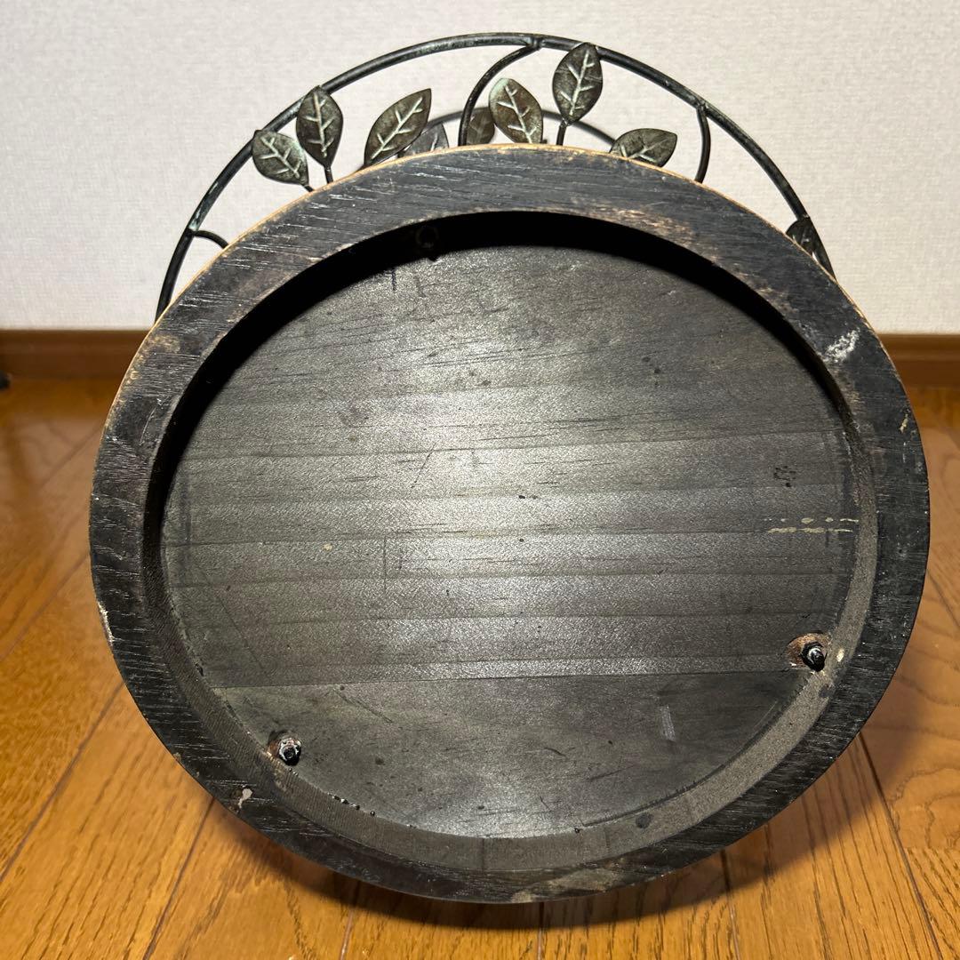 アイアン　インテリア　アンティーク2段バスケット