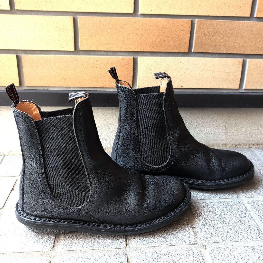 trippenブラック サイドゴアブーツ レザー