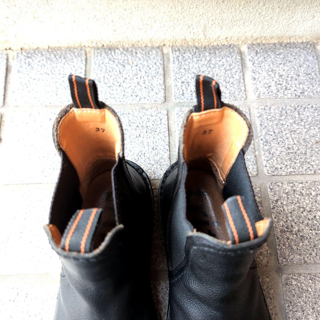 trippenブラック サイドゴアブーツ レザー