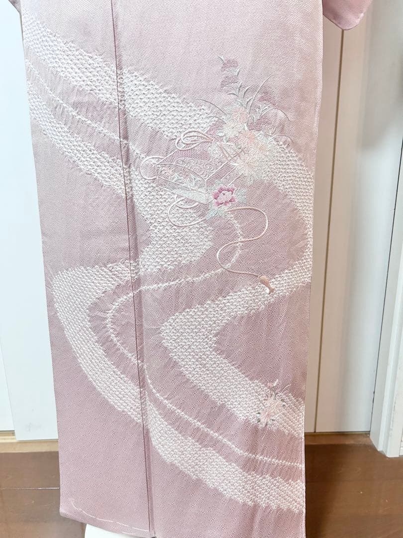 美品　未使用　しつけ糸付き　正絹訪問着　フルセット4点　卒業式　入学式　お宮参り