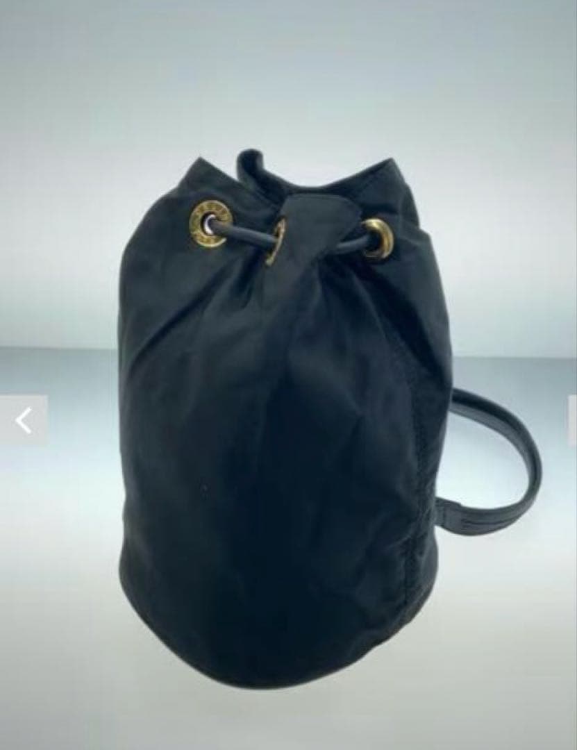 CELINE セリーヌ　黒 ドローストリング ショルダーバッグ