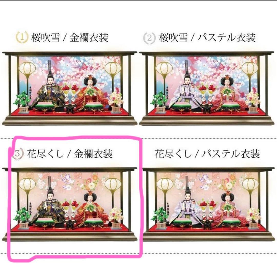 ★2024年2月購入★ひな人形★恵月人形本舗★ 花尽くし/金蘭衣装★