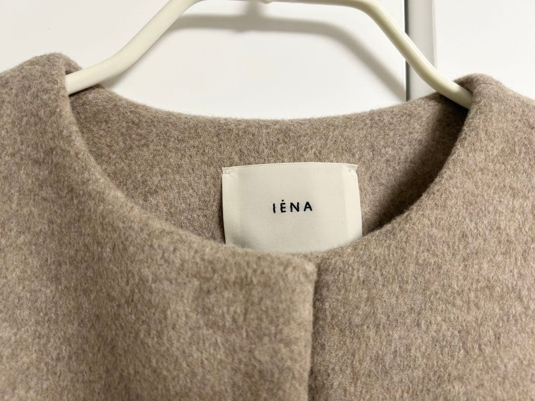 美品 シャルムビーバーAラインコート IENA 36 イエナ ベージュ