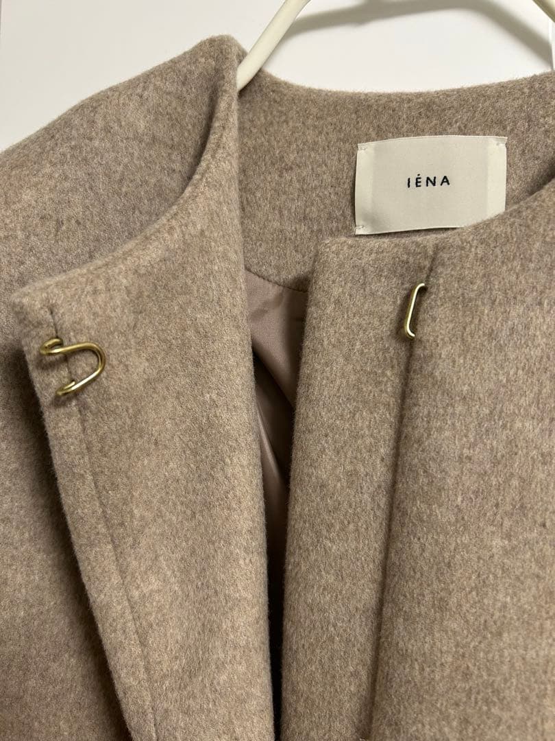 美品 シャルムビーバーAラインコート IENA 36 イエナ ベージュ