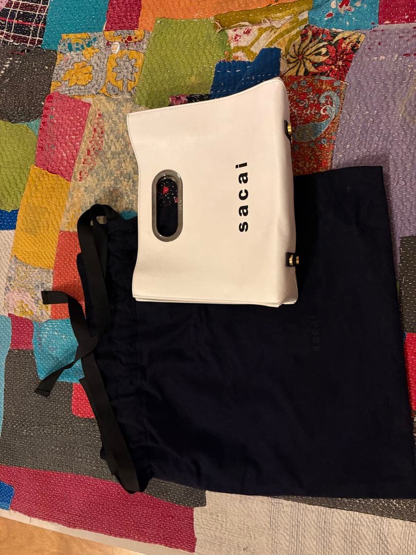 sacai ハンドバッグ ホワイト