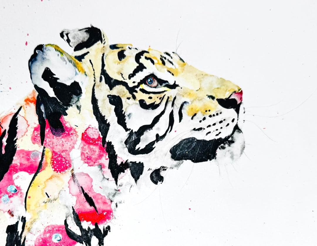 虎 トラ 原画 額装済