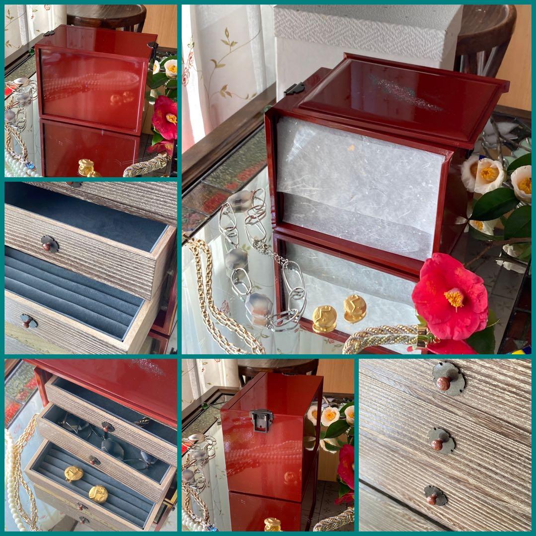 2243様感謝‼️ラス一点JAPAN輪島塗愛蔵品螺鈿蒔絵「銀河-紅」宝石箱