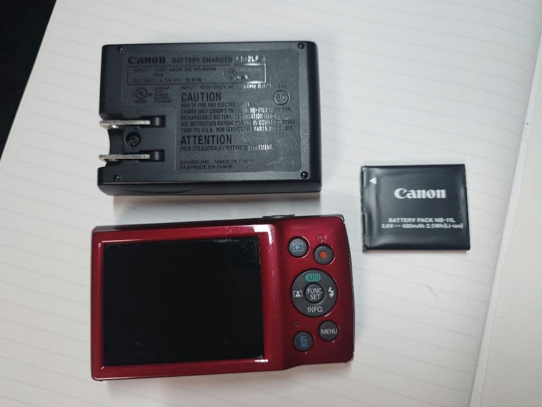 CANON IXY 180 PC2275 レッド キヤノン コンデジ　セット