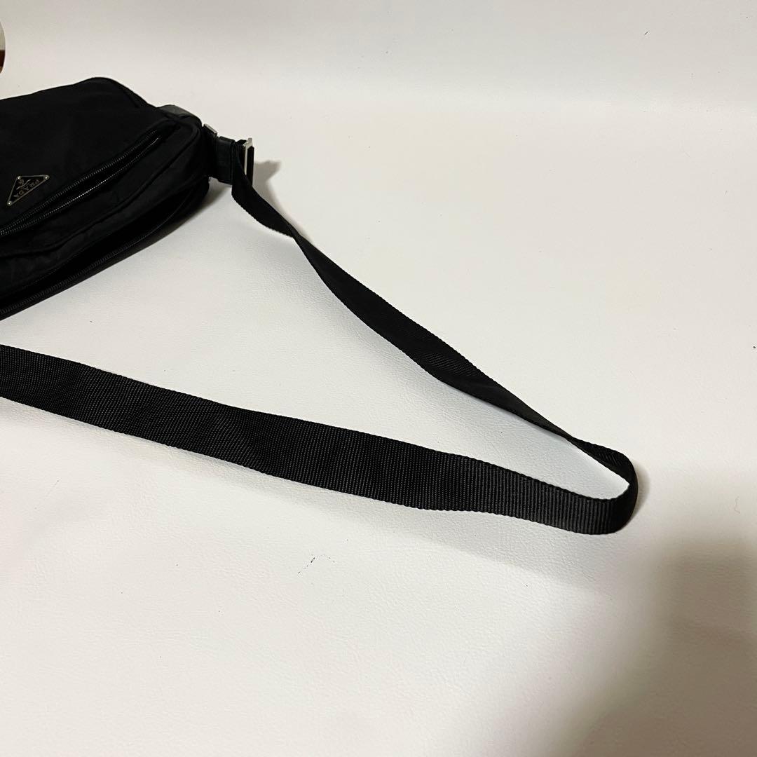 【良品】PRADA プラダ　カメラバッグ　ショルダー　ナイロン　ブラック　斜め掛