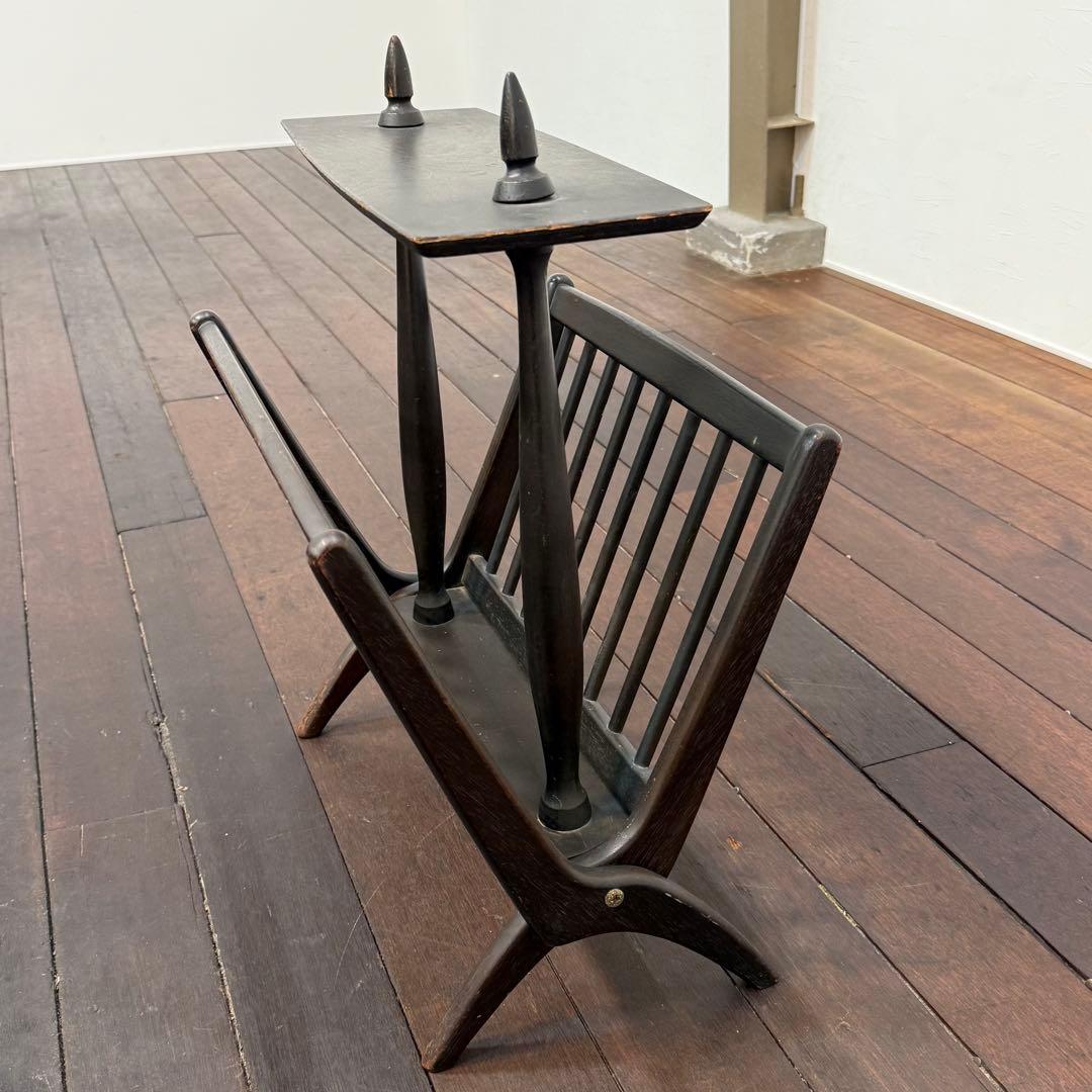 H112K70 マルニ木工 オールドマルニ マガジンラック付きサイドテーブル