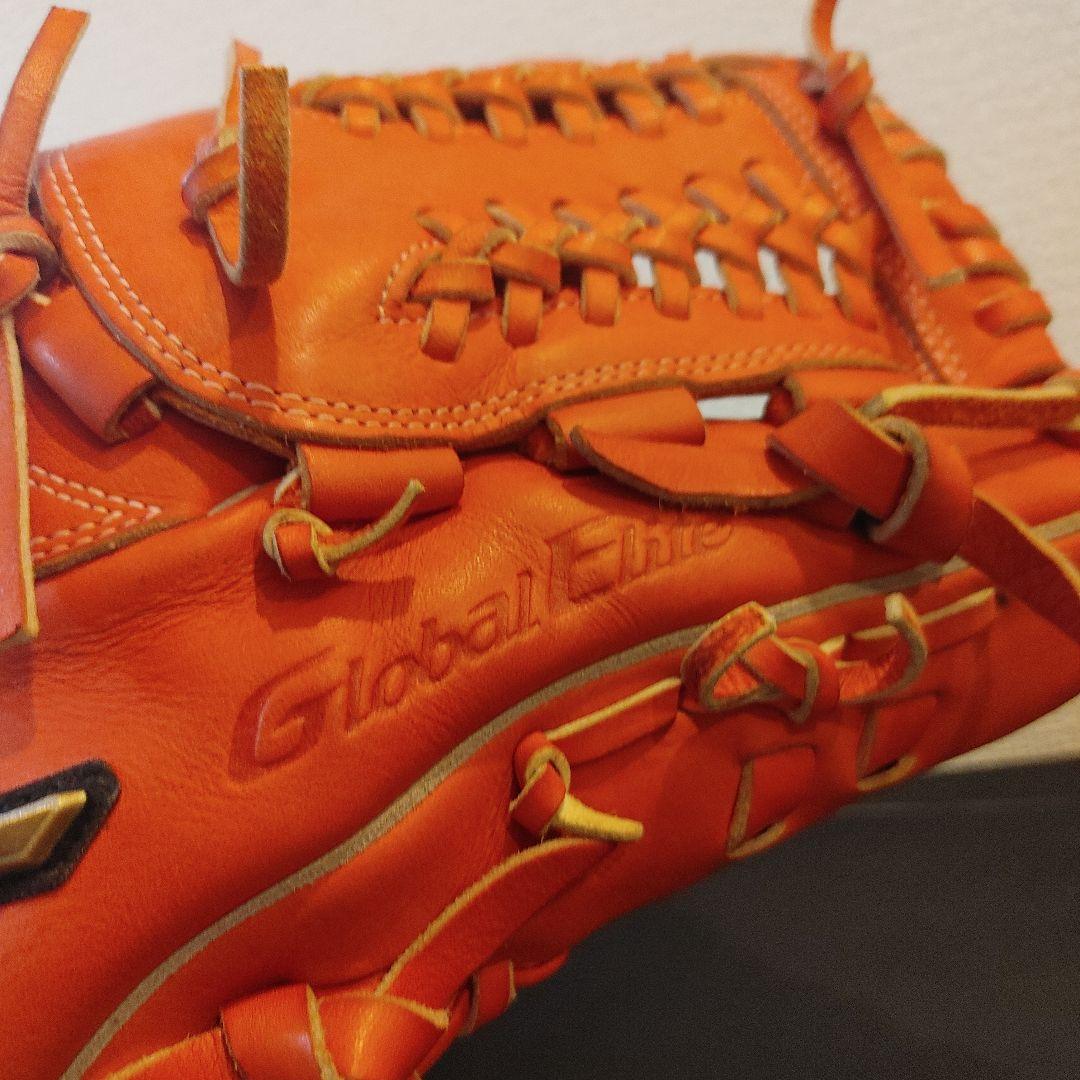 ミズノ　グローバルエリート　硬式 オールラウンド　右投げ　オレンジ