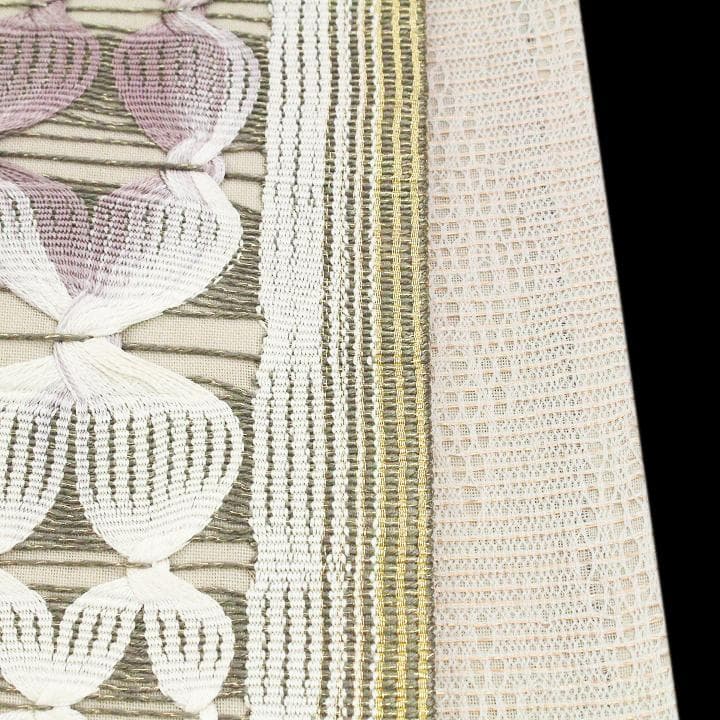 希少色　西陣織の名門【ひなや工房】　ニュアンスカラーの【手組み紐】　新品の袋帯