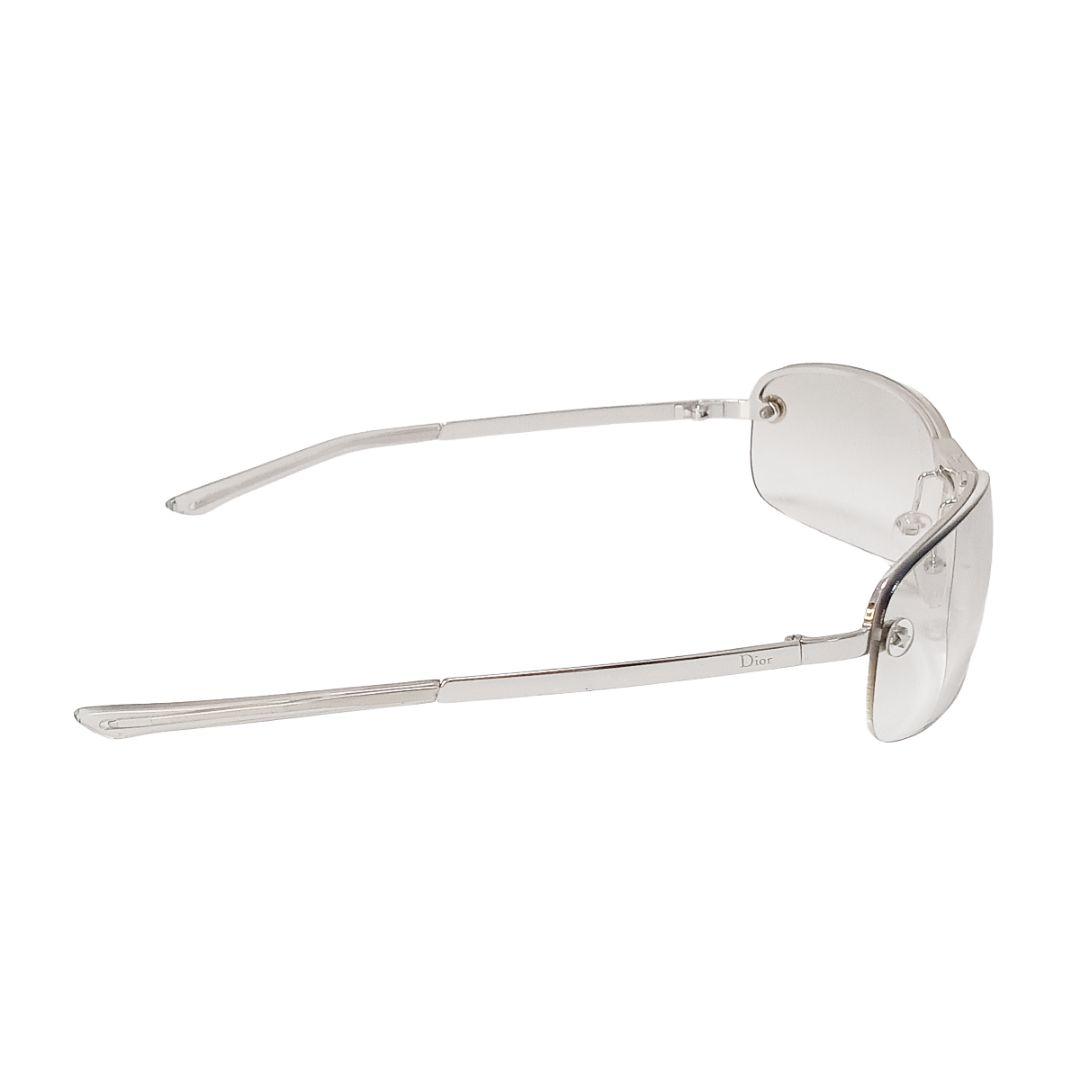 クリスチャンディオール サングラス シルバー ハーフリム スター 星 男女兼用