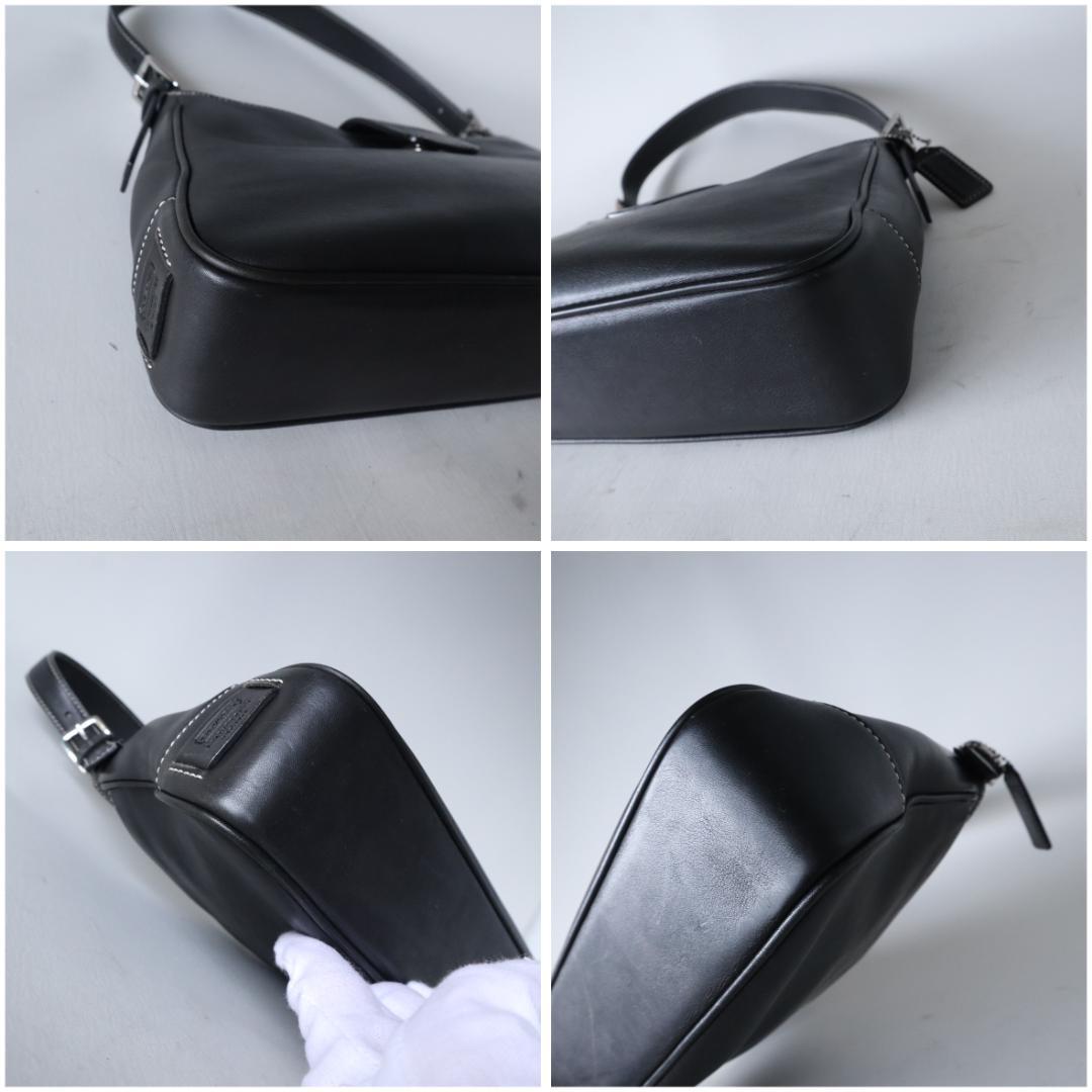 【極美品】COACH オールドコーチ ワンショルダーバッグ グラブタンレザー 黒