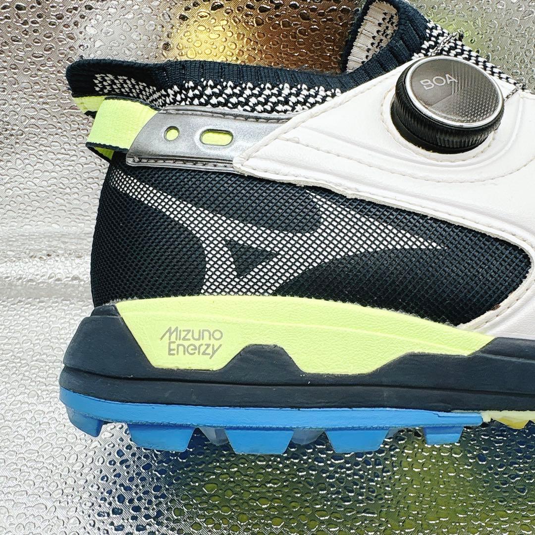 【25.5cm】 ミズノ ウエーブ ハザード プロ ボア ゴルフシューズ 防水