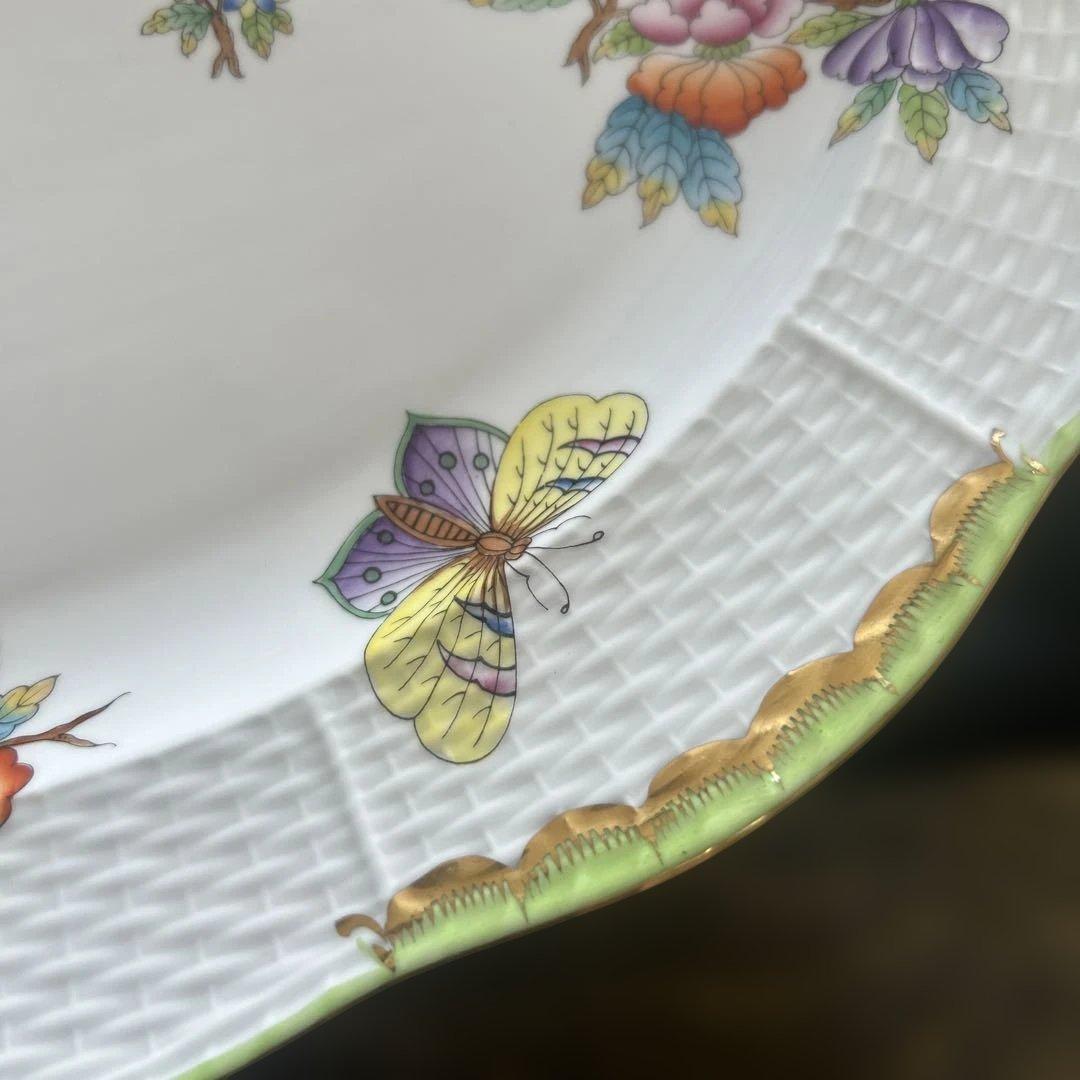 【美品】Herend ヘレンド　ヴィクトリアブーケ　プラター　大皿