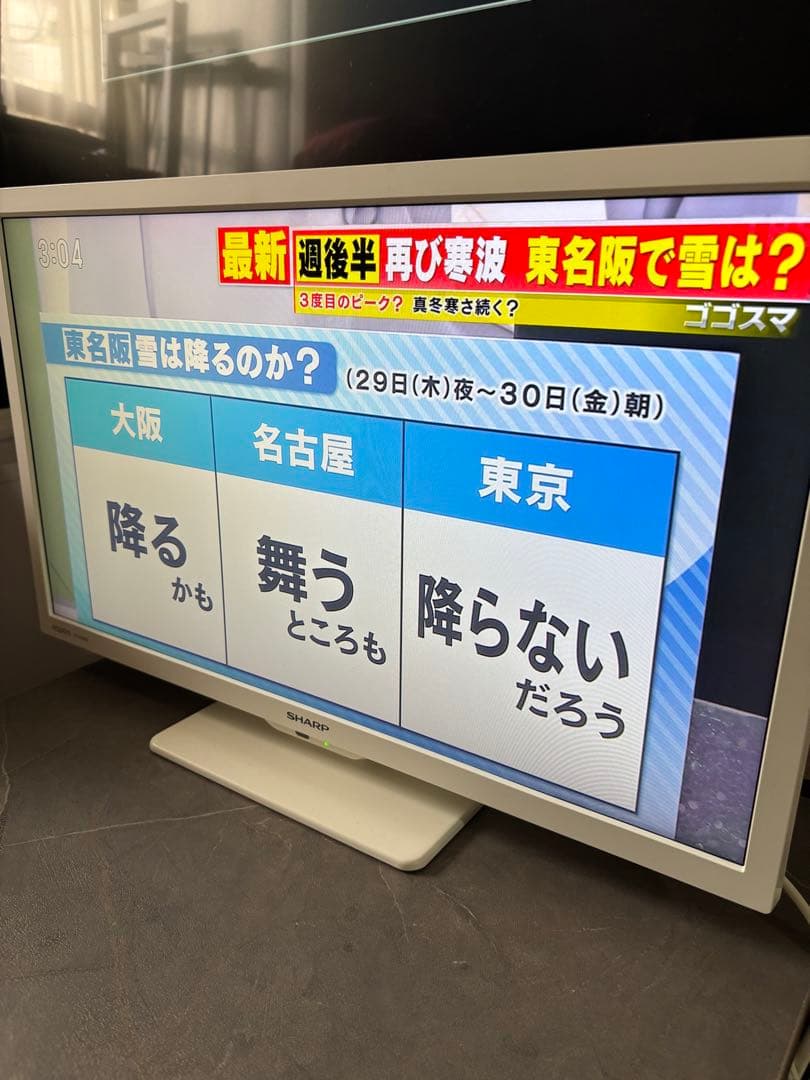 SHARP AQUOS 22V型 液晶テレビ　2021年製