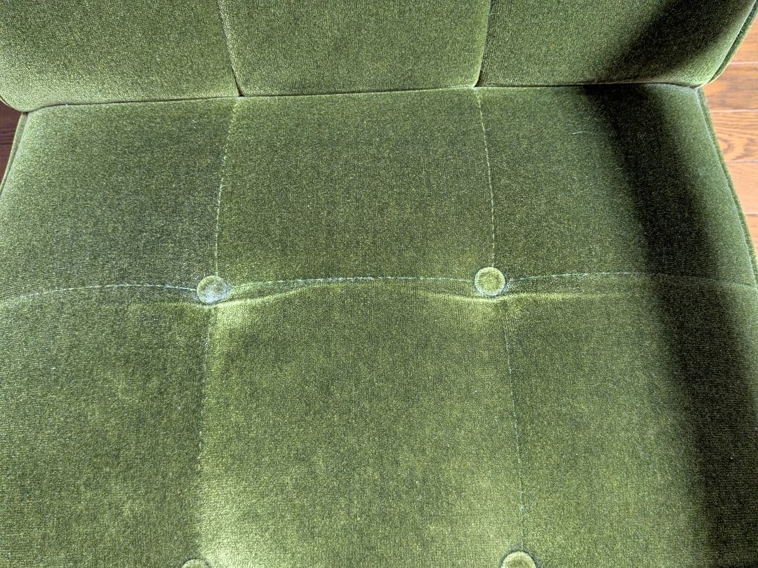 カリモク60kチェア　モケットグリーン 1人掛けソファ