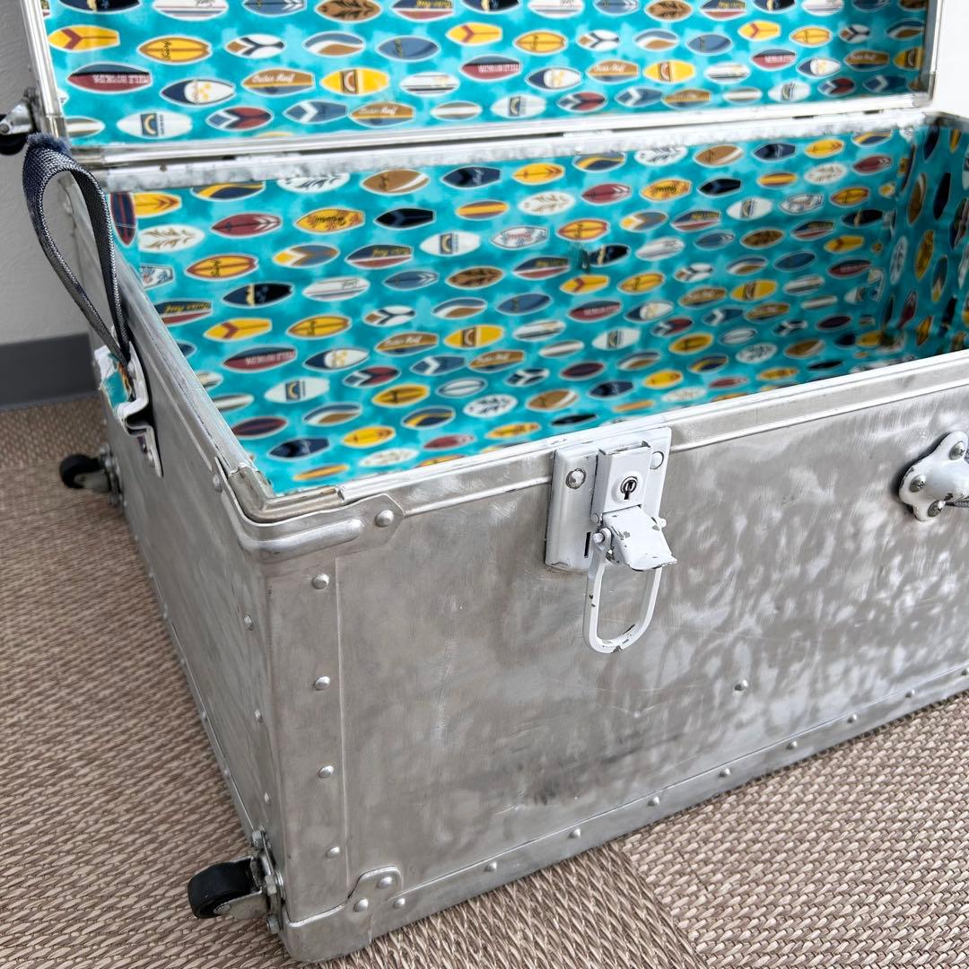【希少レア】70年代 大型ジュラルミンケース 内張り新品 おしゃれ ヴィンテージ