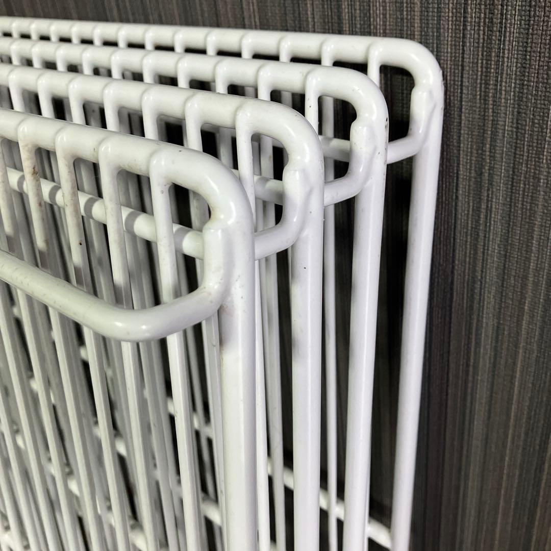 ホシザキ 冷蔵庫用ホワイト金属棚4枚金具付　中古