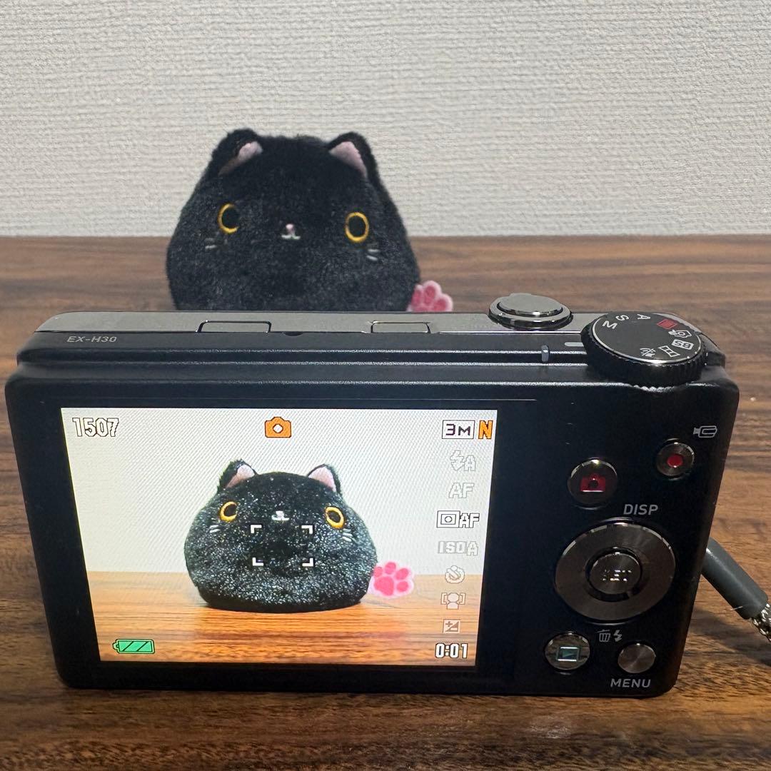 【ピンクの猫】CASIO EXILIM EX-H30 コンデジ ブラック