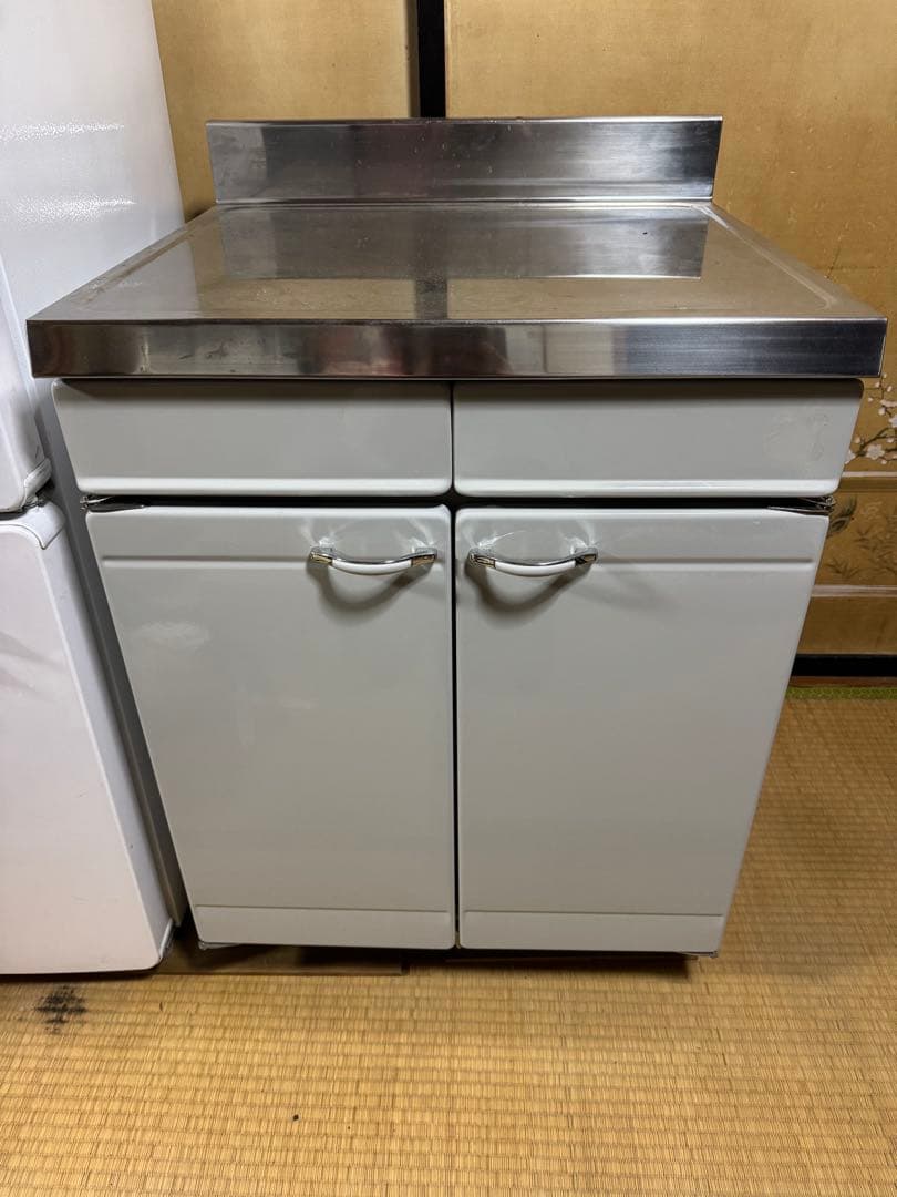 ホワイト ステンレス製キッチン収納