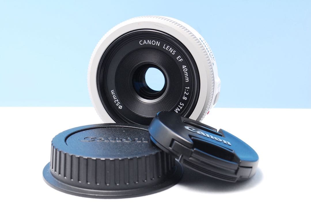 【美品】 Canon EF 40mm F2.8 STM 単焦点レンズ ホワイト