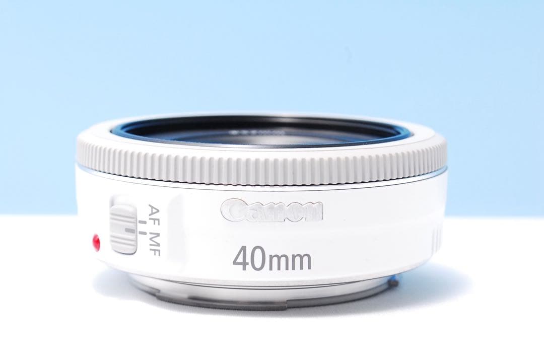 【美品】 Canon EF 40mm F2.8 STM 単焦点レンズ ホワイト