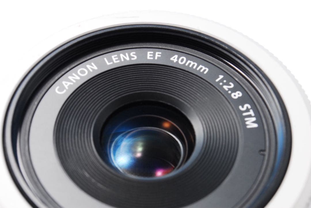 【美品】 Canon EF 40mm F2.8 STM 単焦点レンズ ホワイト