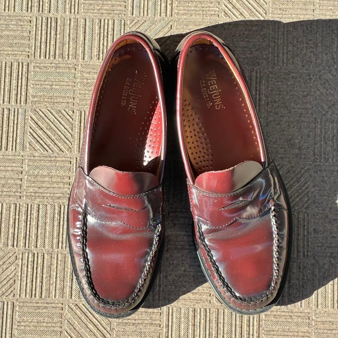 【Vibramソール】G.H.BASS ローファー ワイン 赤茶 7.5