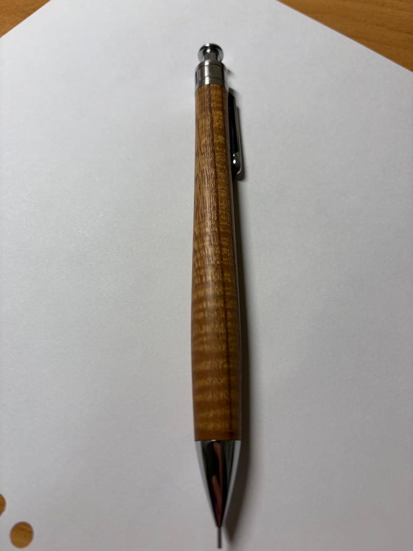 工房楔　欅の杢　固定式口金&スライドパイプ口金付き　アルミパイプ